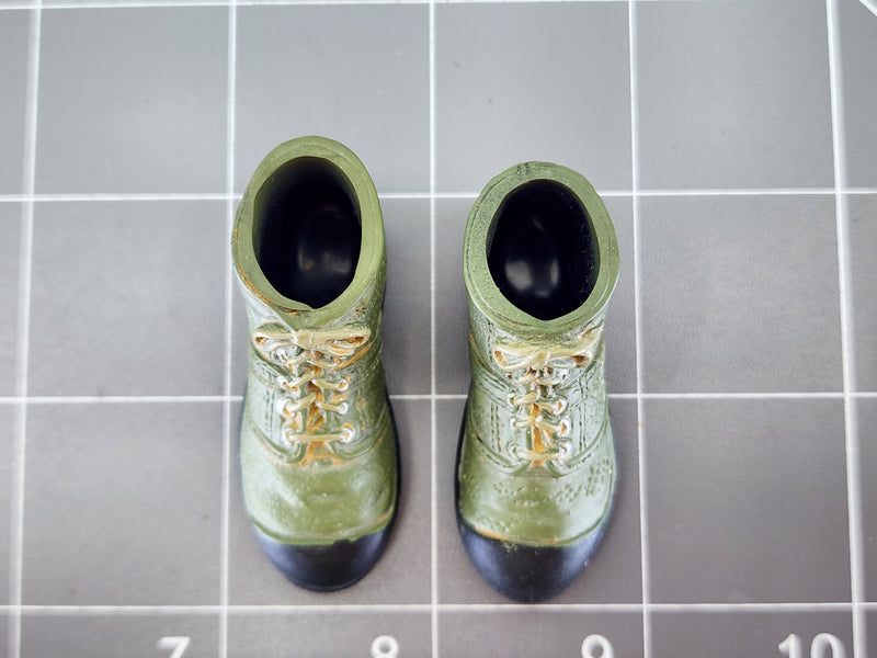Load image into Gallery viewer, BAM 1/6 Vietnam NVA OD Green Boots (Foot Type) (21 Century)
