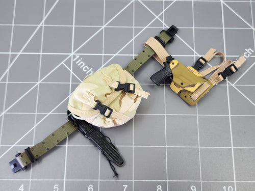 BAM 1/6 3C Camo Belt With Gun & Knife (ACE)
