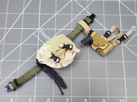 BAM 1/6 3C Camo Belt With Gun & Knife (ACE)