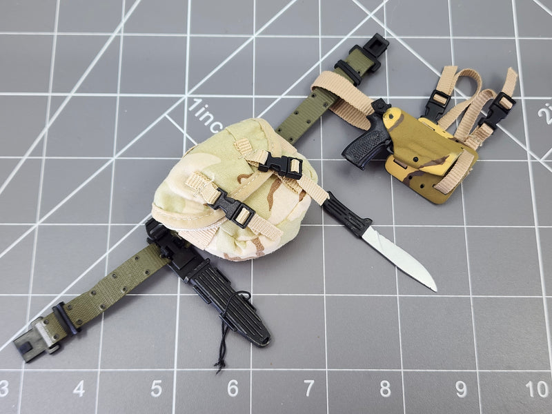 Load image into Gallery viewer, BAM 1/6 3C Camo Belt With Gun &amp; Knife (ACE)
