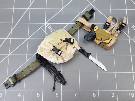 BAM 1/6 3C Camo Belt With Gun & Knife (ACE)