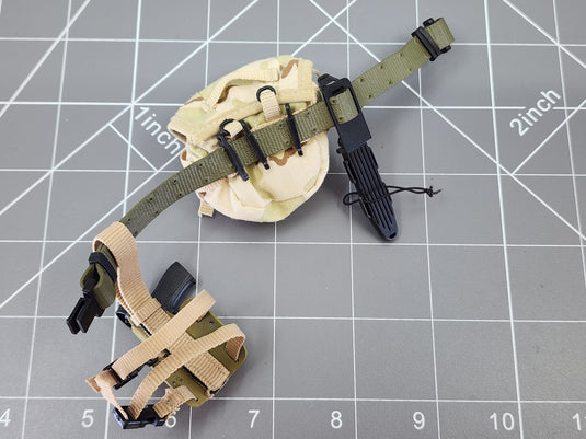 BAM 1/6 3C Camo Belt With Gun & Knife (ACE)