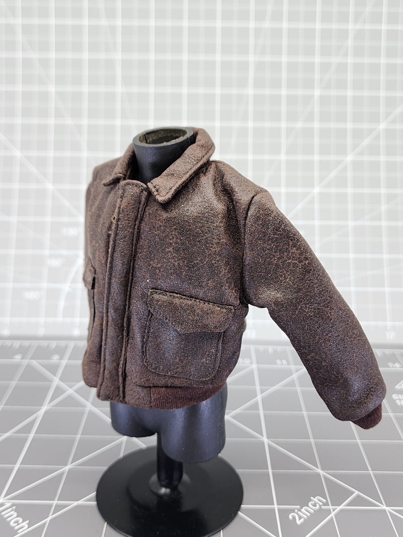 Load image into Gallery viewer, BAM 1/6 Brown Leather Pilot Jacket (Dragon)
