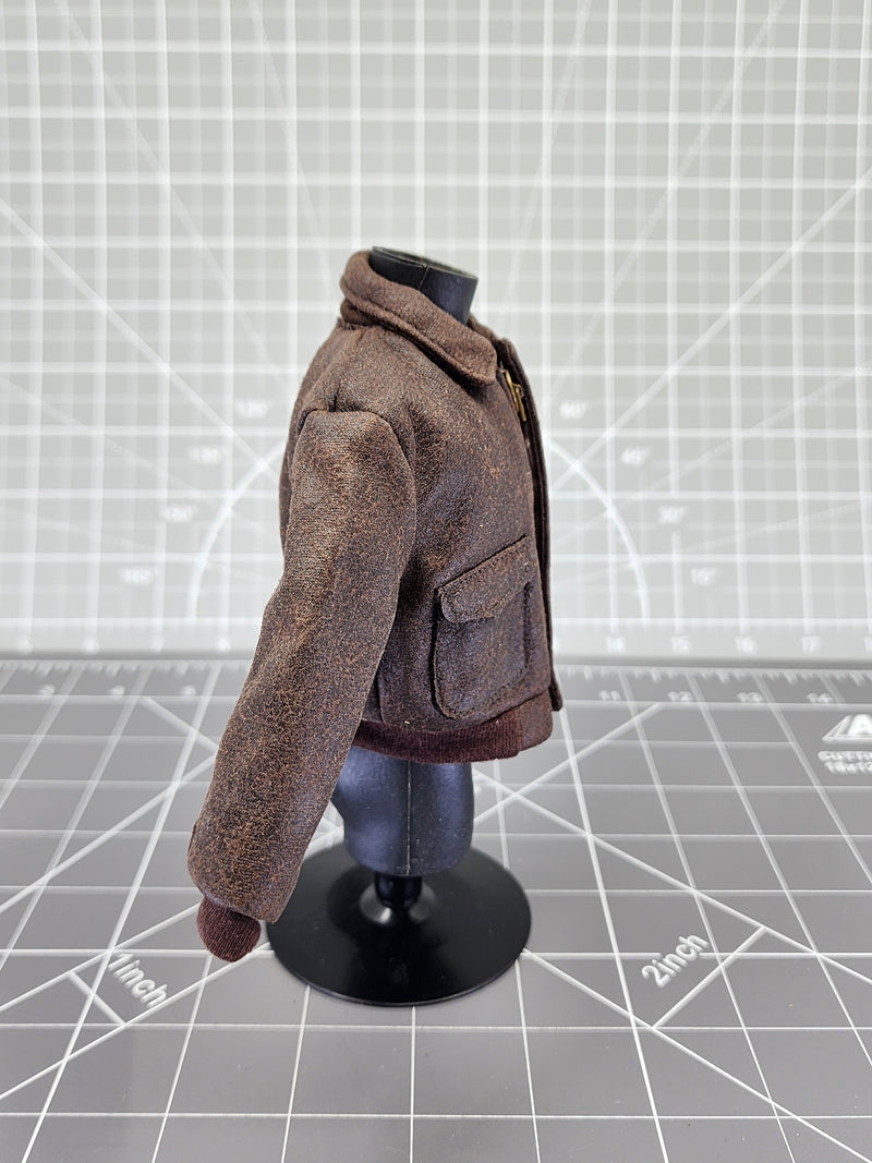 Load image into Gallery viewer, BAM 1/6 Brown Leather Pilot Jacket (Dragon)
