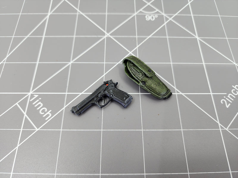 Load image into Gallery viewer, BAM 1/6 M9 Pistol W/ OD Green Belt Holster (Dragon)

