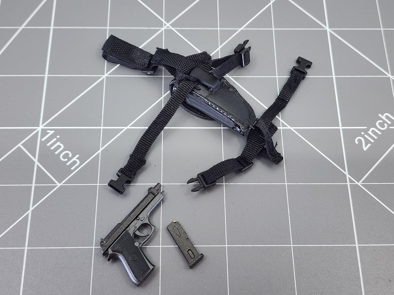 Load image into Gallery viewer, BAM 1/6 M9 Pistol W/ Black Drop Leg Holster (Dragon)
