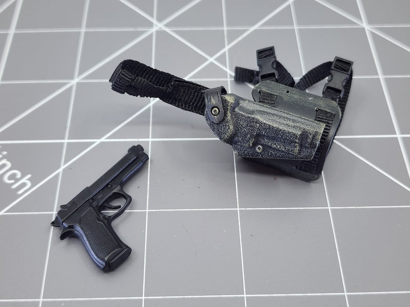 Load image into Gallery viewer, BAM 1/6 M9 Pistol W/ Black Drop Leg Holster
