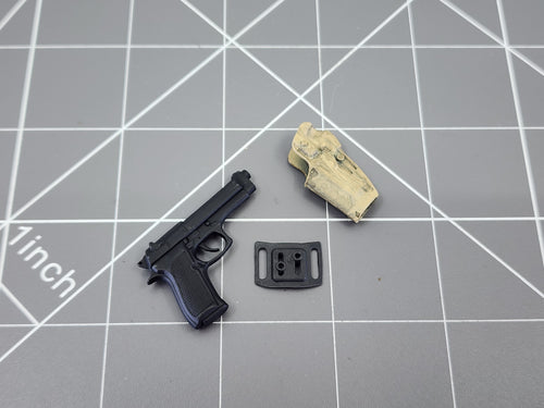 BAM 1/6 M9 Pistol W/ Low Profile Holster