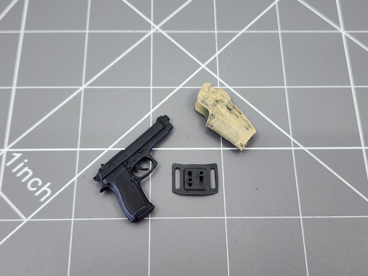 BAM 1/6 M9 Pistol W/ Low Profile Holster