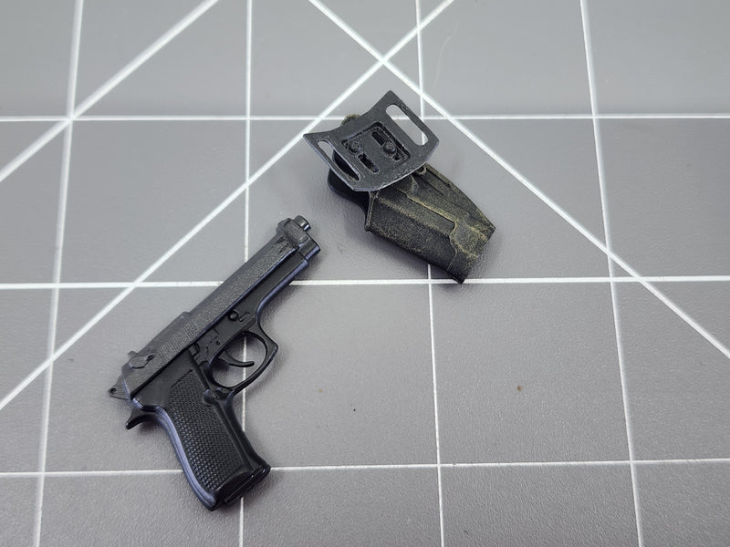 Load image into Gallery viewer, BAM 1/6 M9 Pistol W/ Black Low Profile Holster
