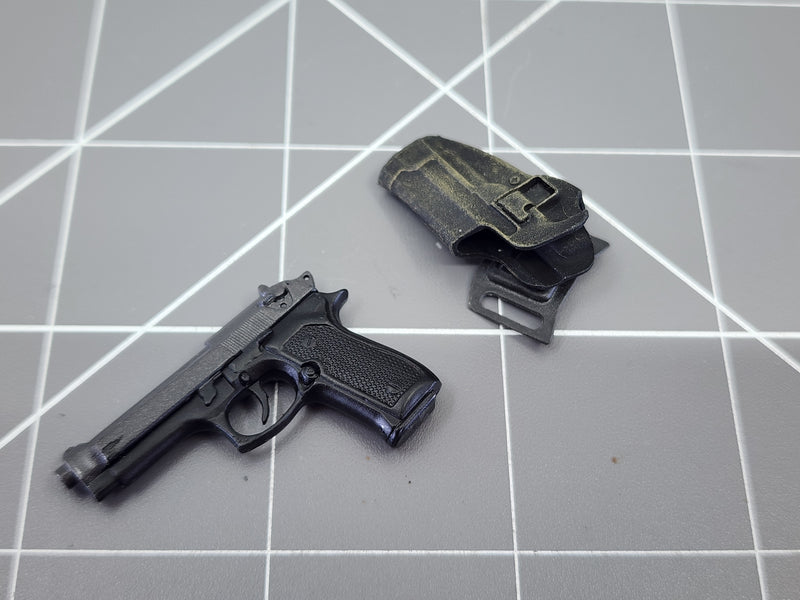 Load image into Gallery viewer, BAM 1/6 M9 Pistol W/ Black Low Profile Holster
