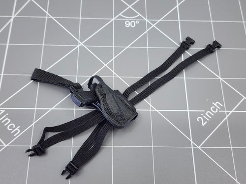 BAM 1/6 Pistol W/ Black Drop Leg Holster