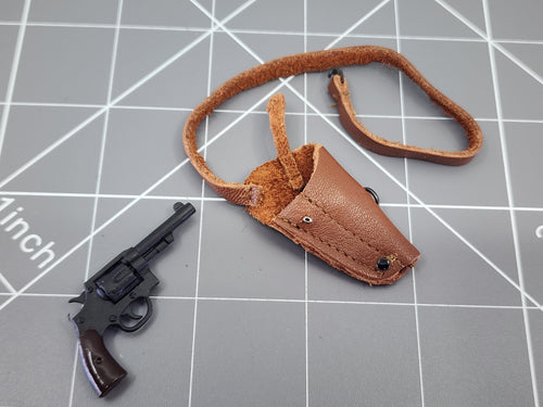 BAM 1/6 .38 Revolver W/ Belt & Brown Holster ver.2