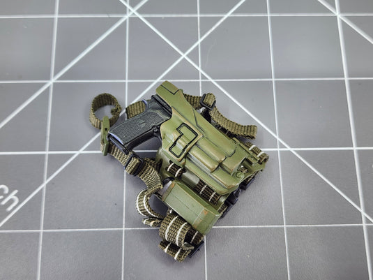 BAM 1/6 M9 Pistol W/ OD Green Drop Leg Holster (Hot Toys)
