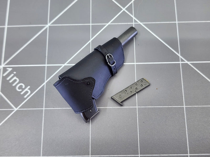 Load image into Gallery viewer, BAM 1/6 Vietnam SIG Hush Puppy Pistol W/ Leather like Belt Holster (Dragon)
