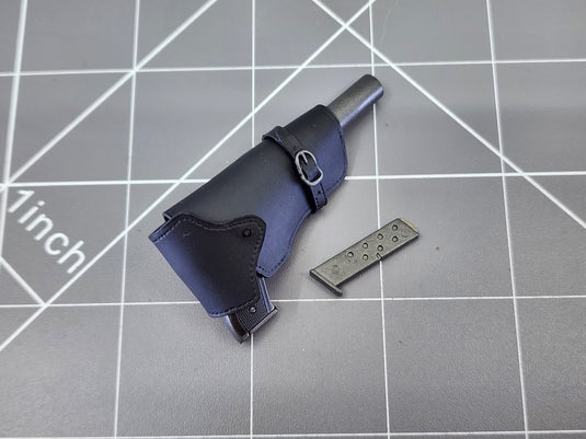 BAM 1/6 Vietnam SIG Hush Puppy Pistol W/ Leather like Belt Holster (Dragon)