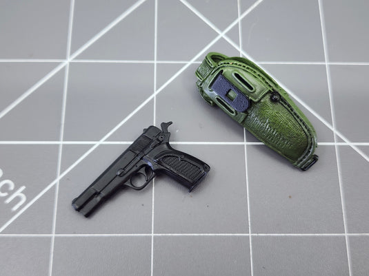 BAM 1/6 Hi Power Pistol W/ Molle Green Holster (Dragon)