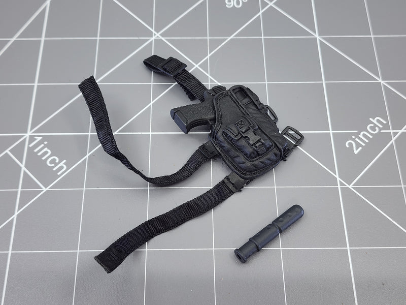 Load image into Gallery viewer, BAM 1/6 HK SOCOM Pistol W/ Suppressor &amp; Drop Leg Holster (21 Century)
