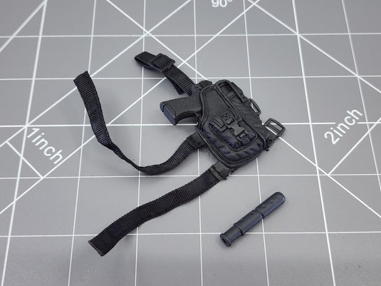 BAM 1/6 HK SOCOM Pistol W/ Suppressor & Drop Leg Holster (21 Century)