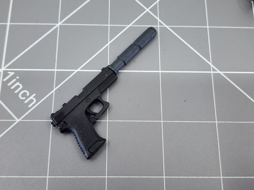 BAM 1/6 HK SOCOM Pistol W/ Suppressor & Drop Leg Holster (21 Century)
