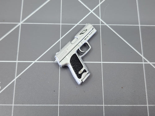 BAM 1/6 Silver HK Pistol W/ Spring Slide Action