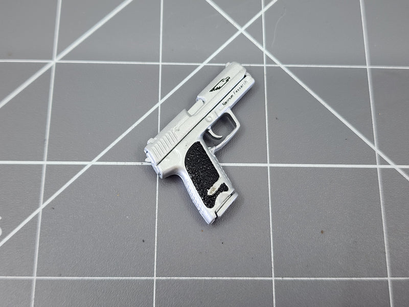 Load image into Gallery viewer, BAM 1/6 Silver HK Pistol W/ Spring Slide Action
