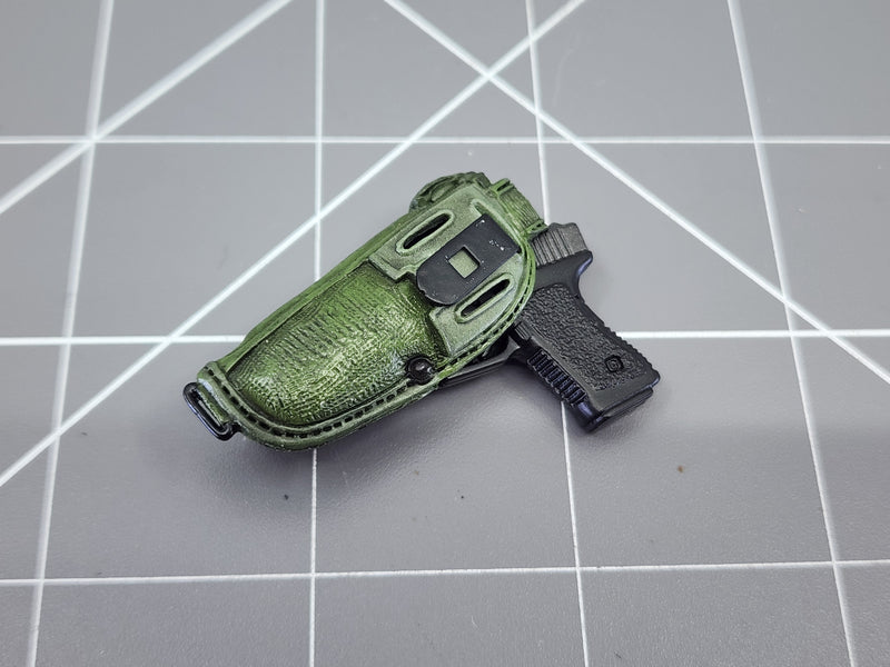 Load image into Gallery viewer, BAM 1/6 Pistol W/ OD Green Drop Leg Holster Ver2
