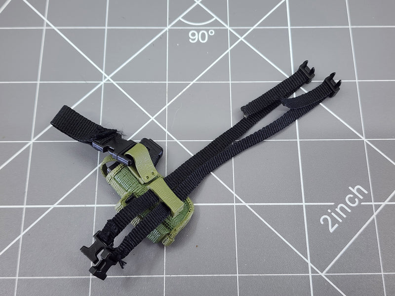 Load image into Gallery viewer, BAM 1/6 Pistol W/ OD Green Drop Leg Holster
