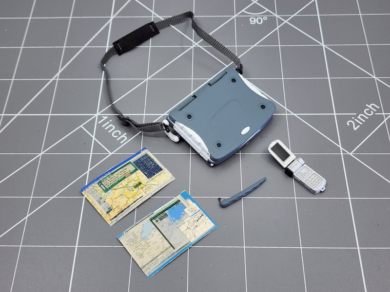 Load image into Gallery viewer, BAM 1/6 Custom Craft War Journalist Tough Book Computer &amp; Cell Phone (BBI)
