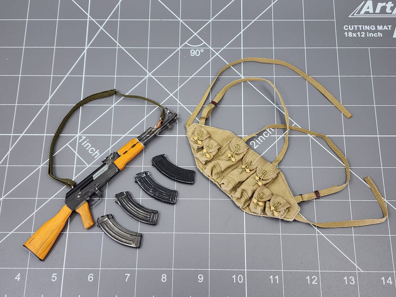 Load image into Gallery viewer, BAM 1/6 Vietnam Ak W/ Chest Rig, Extra Mags, &amp; 1 Metal Mag (Soldier Story)
