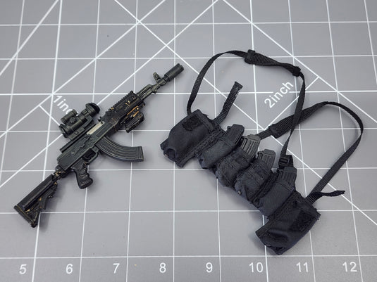 BAM 1/6 Ak W/ TS Chest Rig & Extra Mags (Hot Toys)