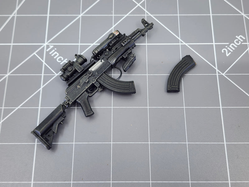 Load image into Gallery viewer, BAM 1/6 Black Ak W/ Scope, Grip, &amp; PEQ (Hot Toys)
