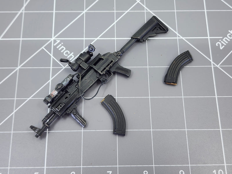 Load image into Gallery viewer, BAM 1/6 Black Ak W/ Scope, Grip, &amp; PEQ (Hot Toys)
