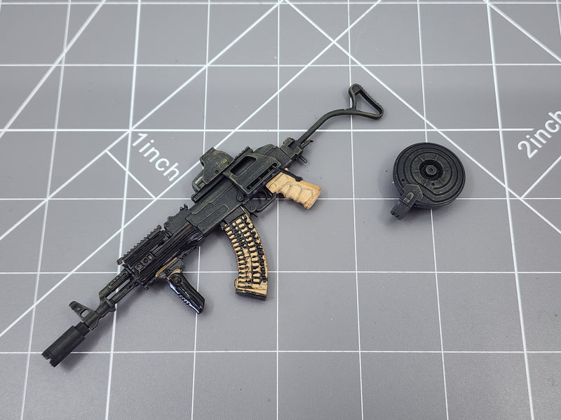 Load image into Gallery viewer, BAM 1/6 Ak W/ Attachment Set, Drum Mag, &amp; Folding Stock (Hot Toys)
