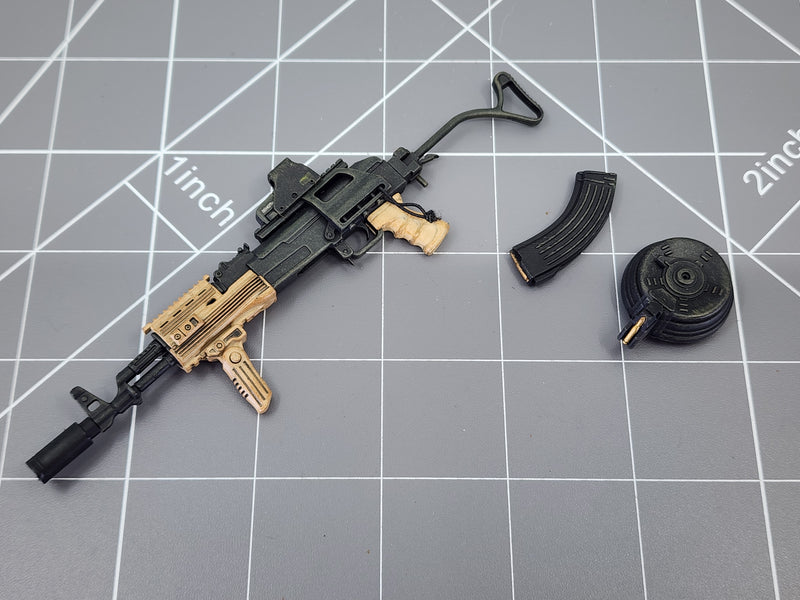 Load image into Gallery viewer, BAM 1/6 Ak W/ Attachment Set, Drum Mag, &amp; Folding Stock Ver. 2 (Hot Toys)
