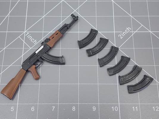 BAM 1/6 Vietnam Ak W/ Extra Clips & Dark Wood