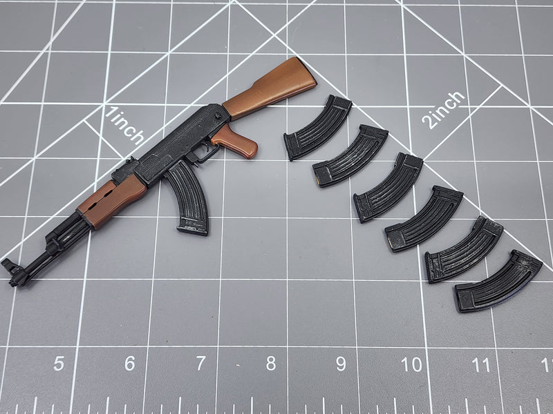Load image into Gallery viewer, BAM 1/6 Vietnam Ak W/ Extra Clips &amp; Dark Wood
