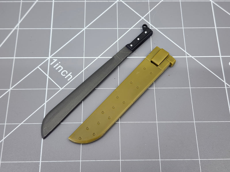 Load image into Gallery viewer, BAM 1/6 Vietnam Machete W/ OD Green Sheath
