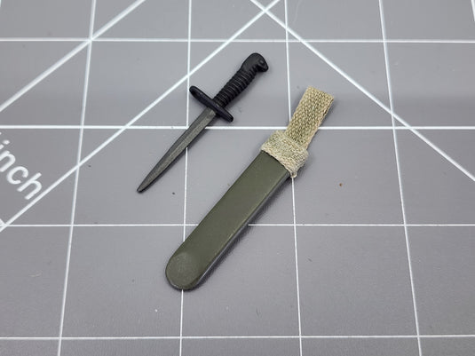 BAM 1/6 WWII Bayonet W/ OD Green Sheath (21 Century)