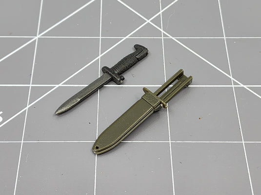 BAM 1/6 Black Bayonet W/ OD Green Sheath (Soldiers Of The World)