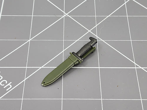 BAM 1/6 Black Bayonet W/ OD Green Sheath