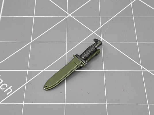 BAM 1/6 Black Bayonet W/ OD Green Sheath
