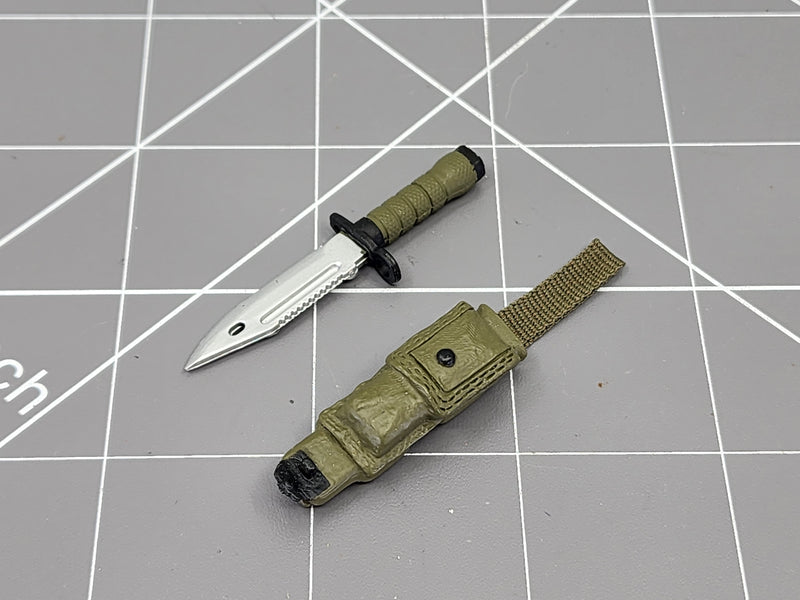 Load image into Gallery viewer, BAM 1/6 OD Green Bayonet &amp; Sheath (21 Century)
