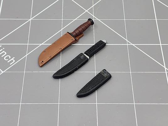 BAM 1/6 LOT Of Multiple Knives & Sheaths