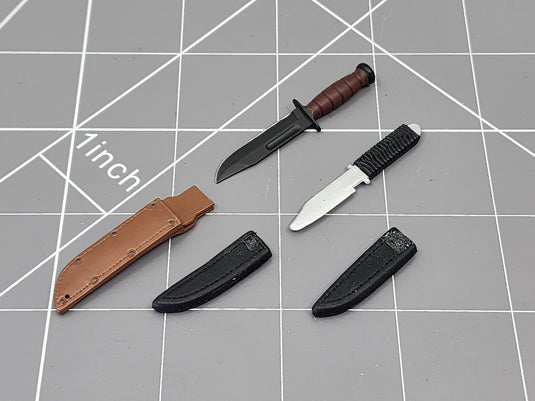 BAM 1/6 LOT Of Multiple Knives & Sheaths