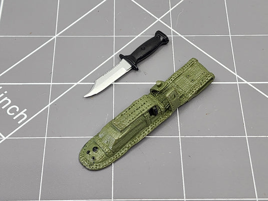 BAM 1/6 Bowie Knife W/ OD Green Sheath (BBI)