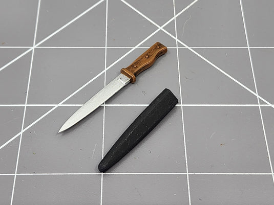 BAM 1/6 Brown Handle Knife W/ Black Sheath