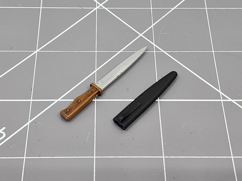 Load image into Gallery viewer, BAM 1/6 Brown Handle Knife W/ Black Sheath
