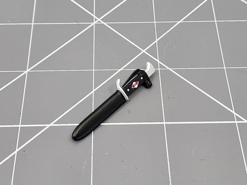 BAM 1/6 Silver Knife Knife W/ Black Sheath