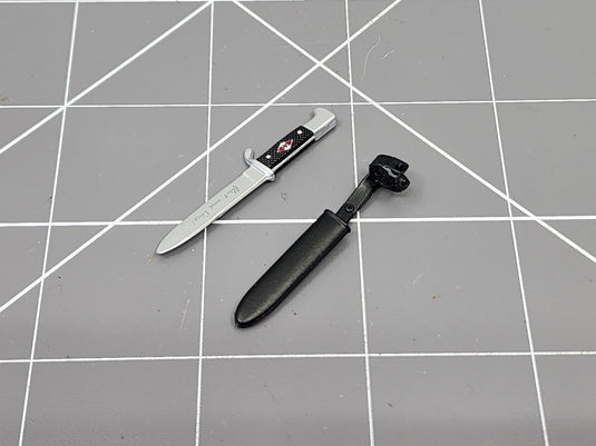 BAM 1/6 Silver Knife Knife W/ Black Sheath